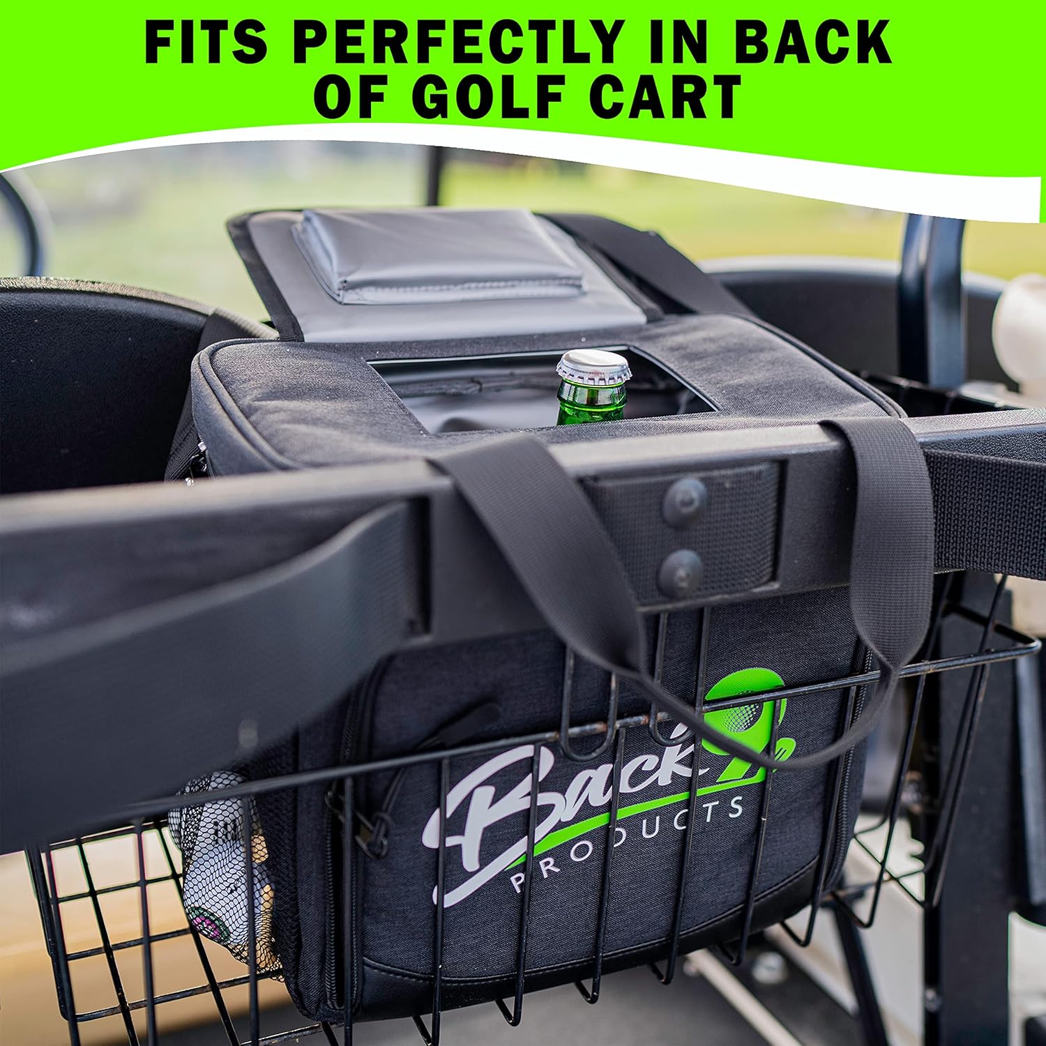 Magnetic 12-Can Golf Cart Cooler Bag | Collapsible, Insulated, Leakproof | Perfect Golf Gift