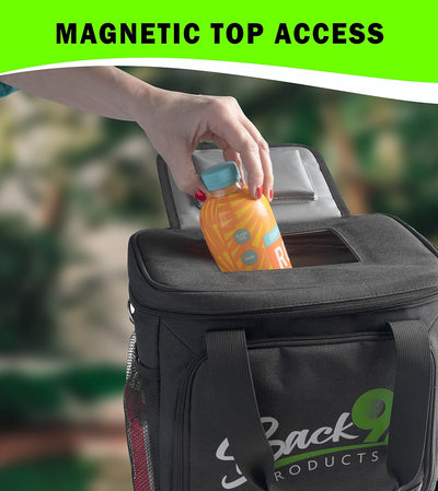 Magnetic 12-Can Golf Cart Cooler Bag | Collapsible, Insulated, Leakproof | Perfect Golf Gift