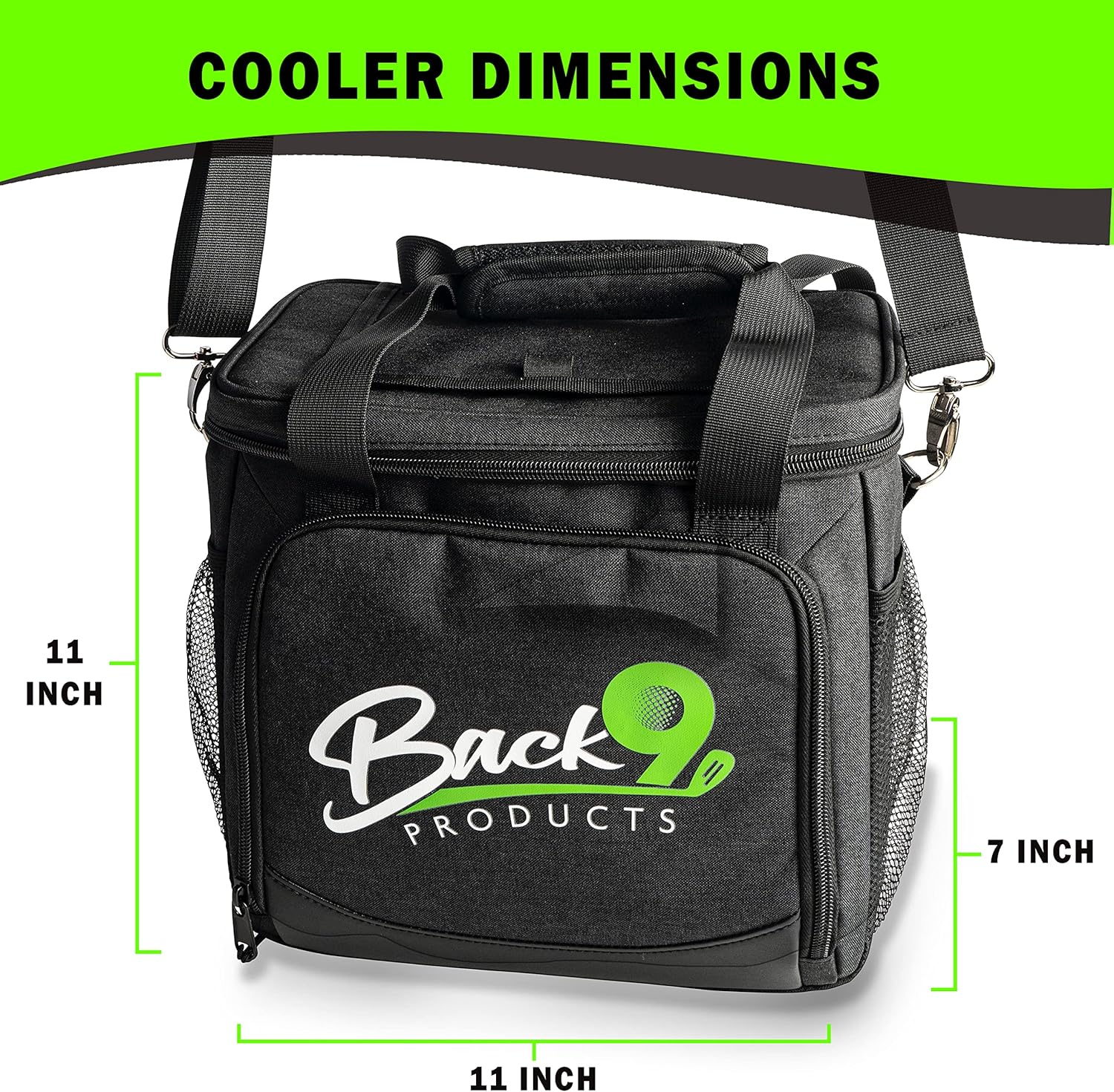 Magnetic 12-Can Golf Cart Cooler Bag | Collapsible, Insulated, Leakproof | Perfect Golf Gift